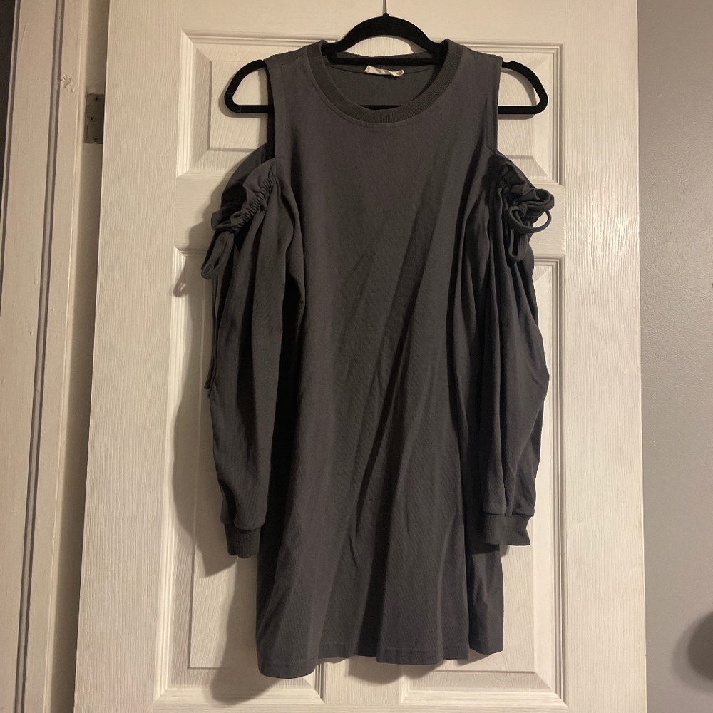 Gray sweatshirt dress